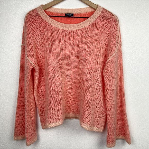 Splendid Sweaters - Splendid Wool Mohair Blend Boxy Crop Sweater